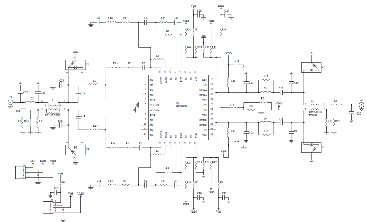 原理图 - Qorvo QPB8858EVB射频开发工具